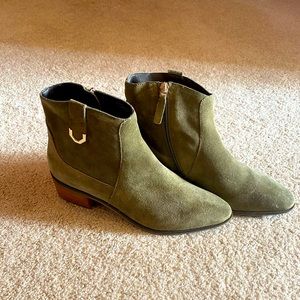 Suede Booties - Cole Haan - Army Green -Size 9